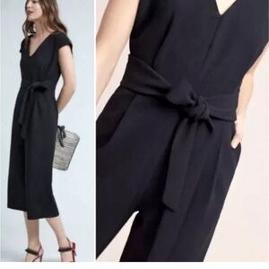 Anthropologie Ett:twa black wide leg jumpsuit